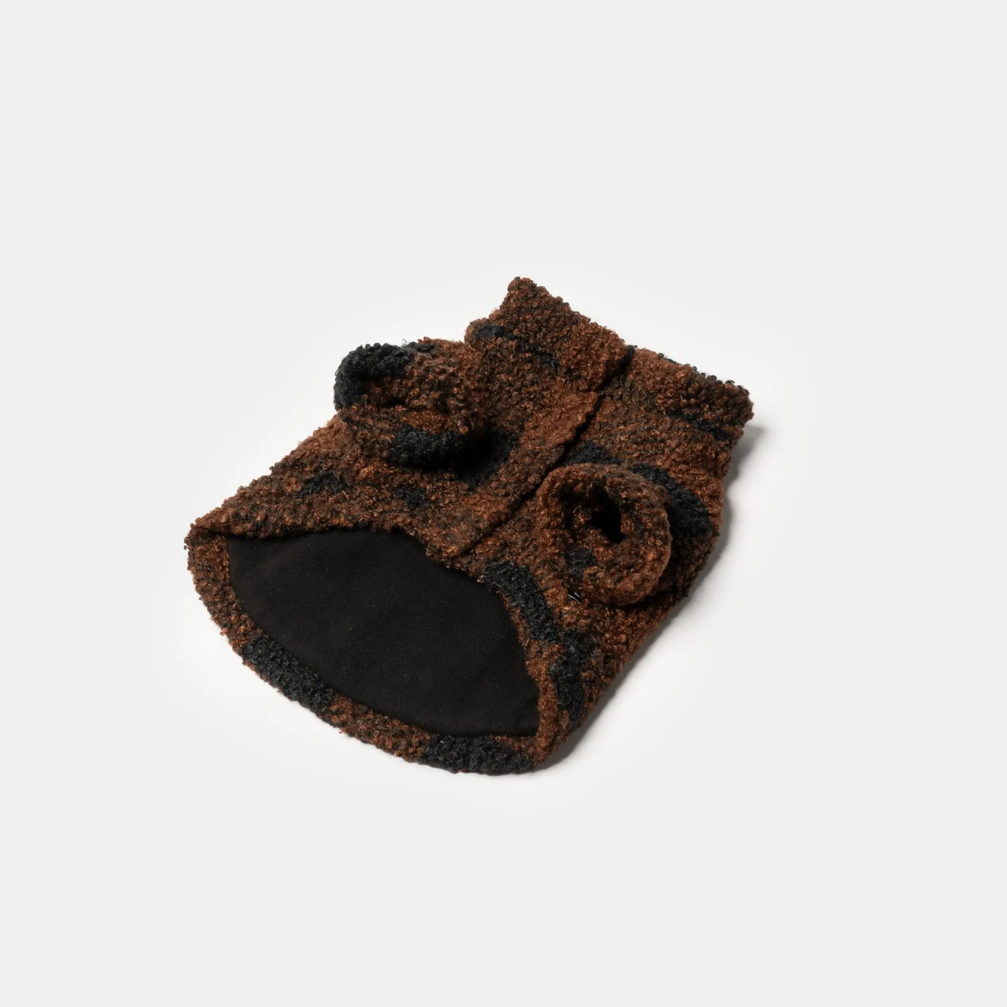 🖤 Humpfrey Dog Jacket – Printed Sherpa with Fluff-Free Velcro & Elastic Chest