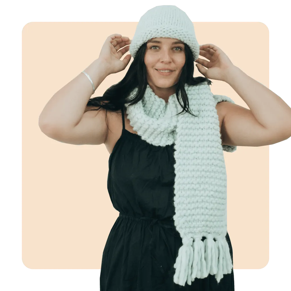 // Merino Knit Kit // START HERE Scarf