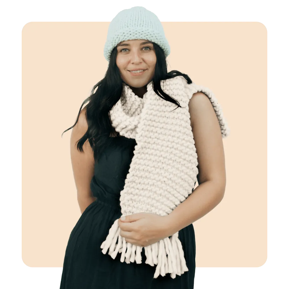 // Merino Knit Kit // START HERE Scarf