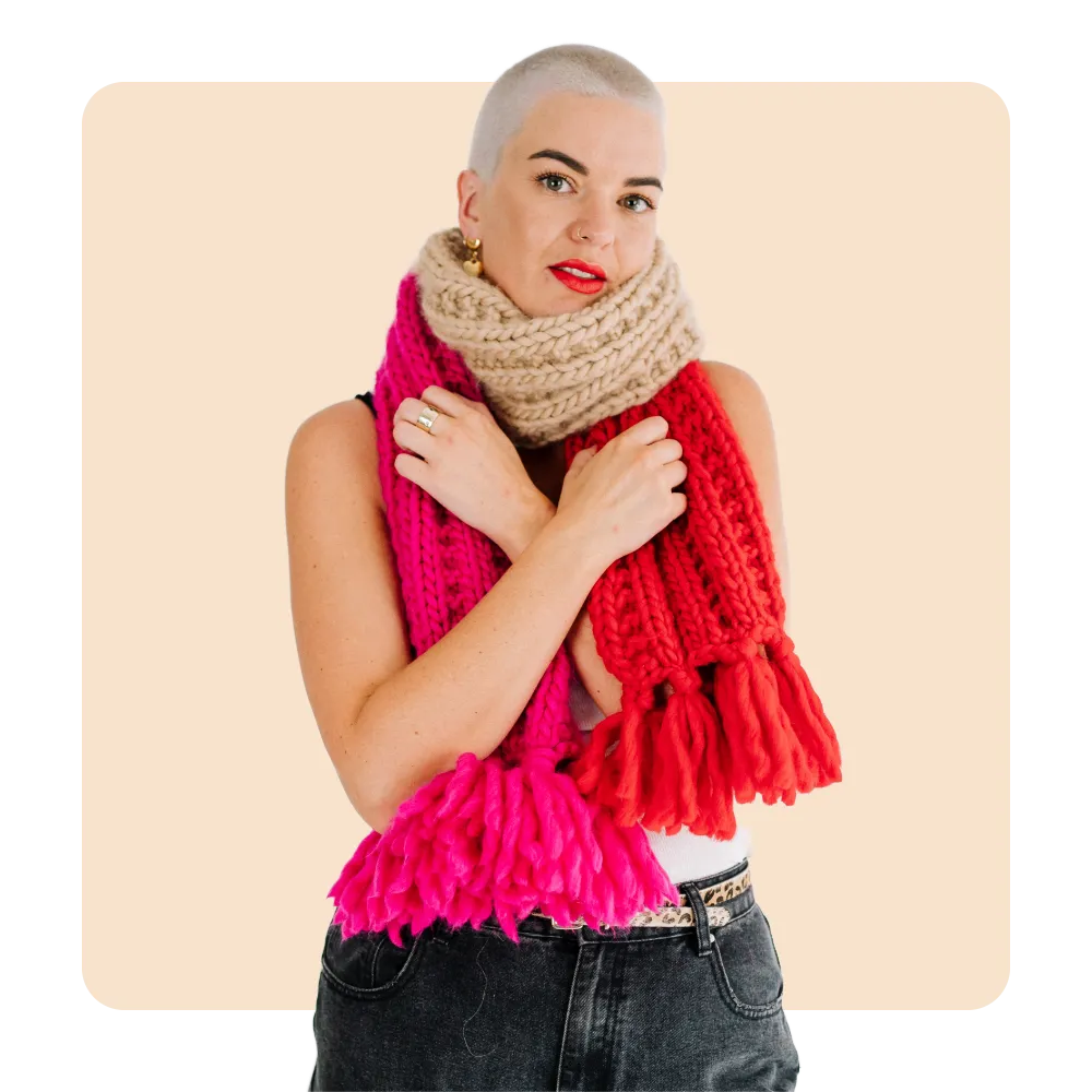 // Merino Knit Kit // Three’s a Party Scarf
