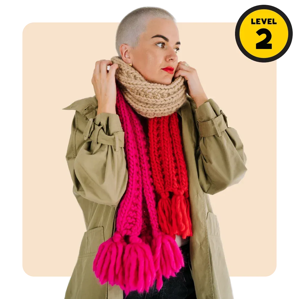// Merino Knit Kit // Three’s a Party Scarf