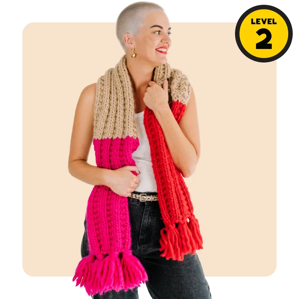 // Merino Knit Kit // Three’s a Party Scarf