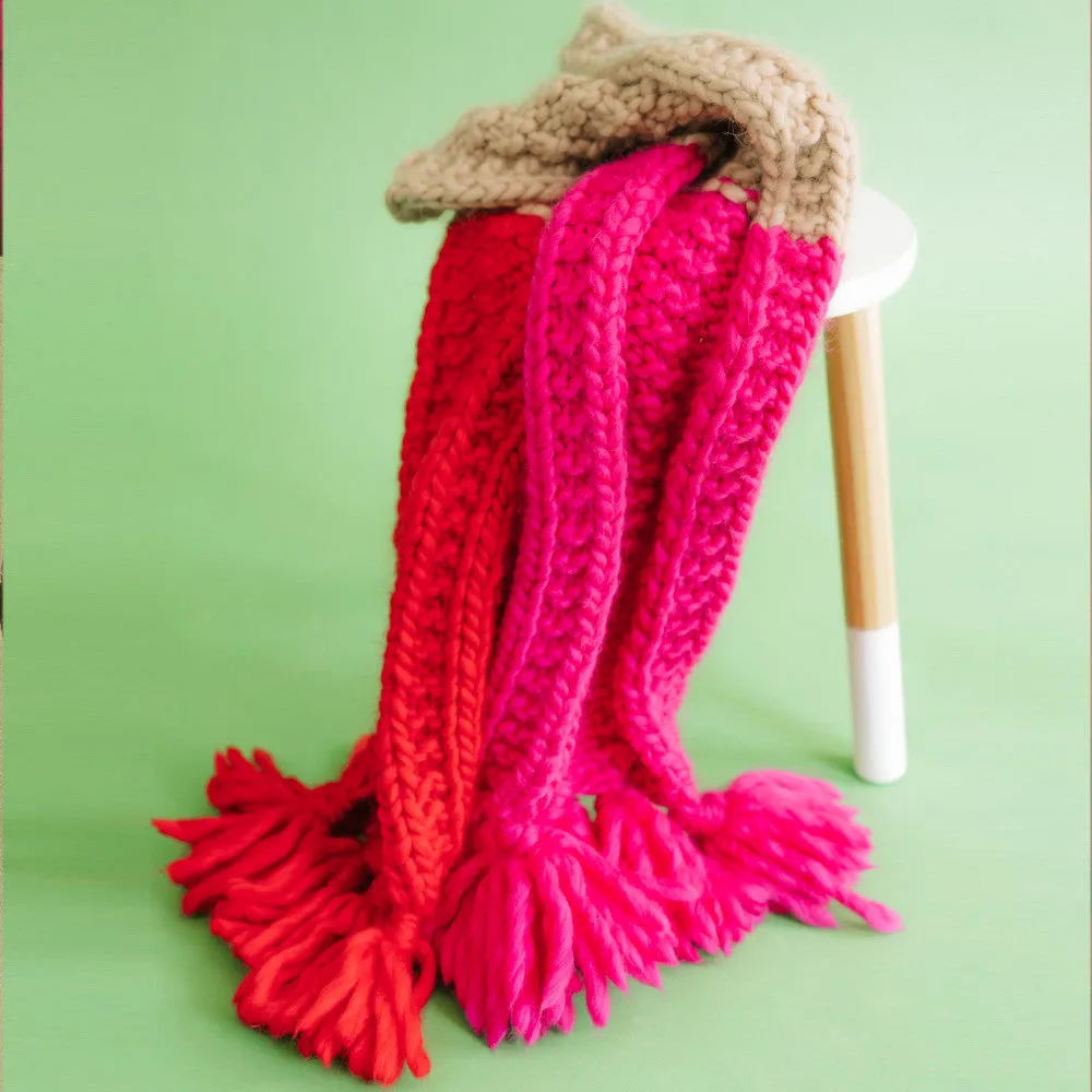 // Merino Knit Kit // Three’s a Party Scarf