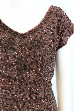 1940s BEADED sequin apron dress xs | new fall