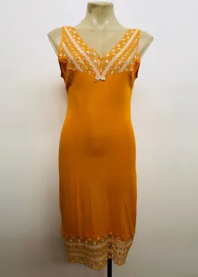 1940s Slip Tulip Motif Lace Chemise