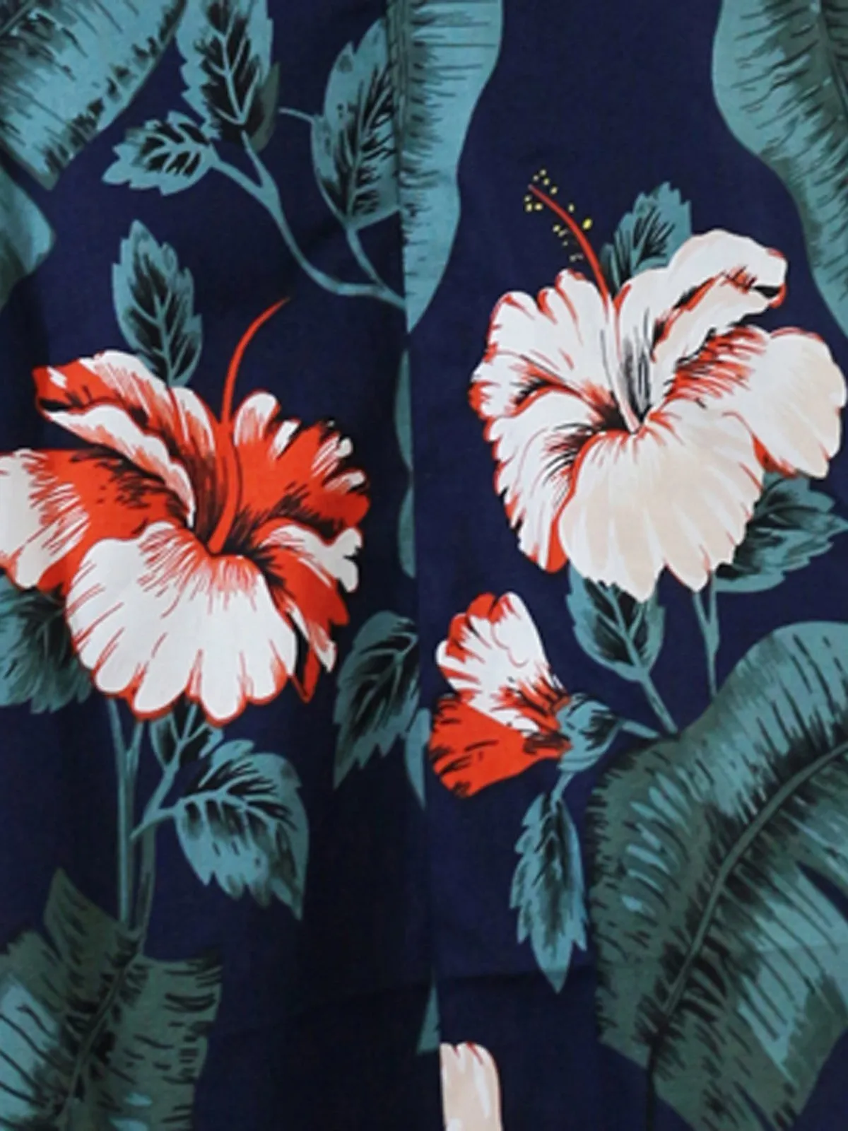 1950s Floral Button Swing Dress