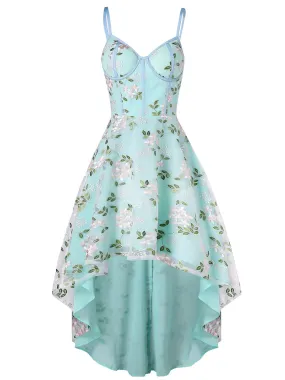 1950s Floral Embroidery Dress