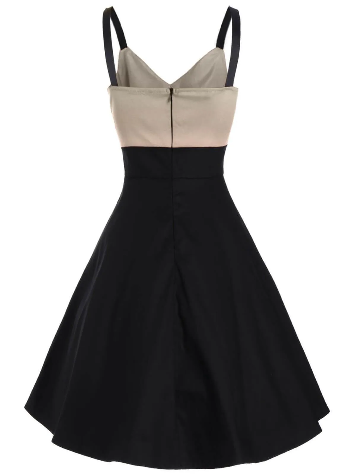 1950s Patchwork Button Swing Dress