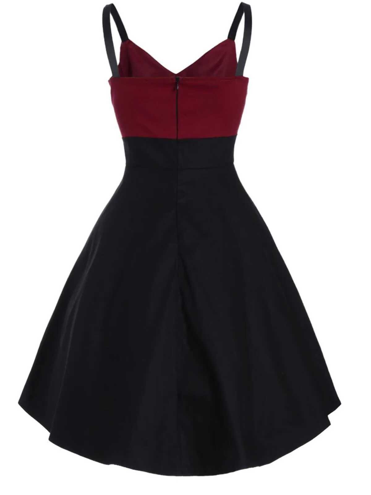1950s Patchwork Button Swing Dress