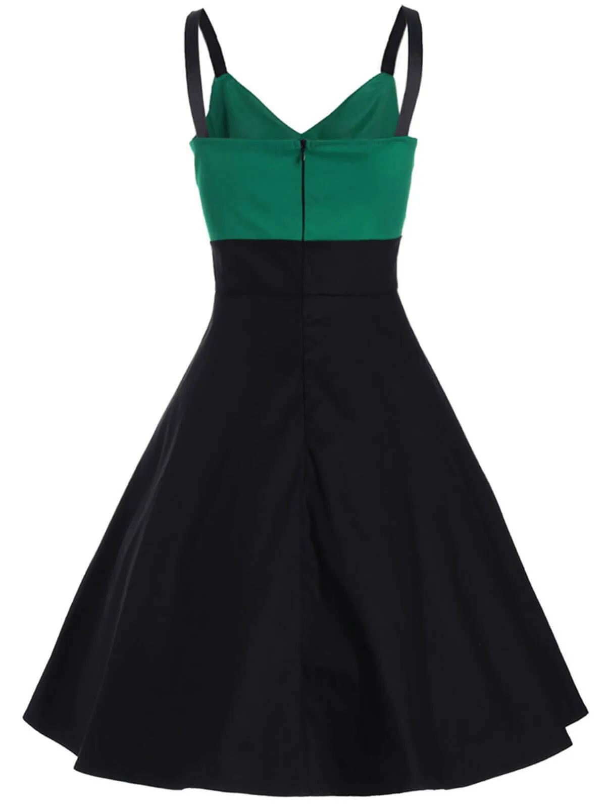 1950s Patchwork Button Swing Dress