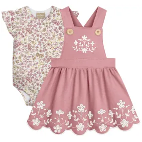 2 Piece Girls Flower Bodysuit & Jumper