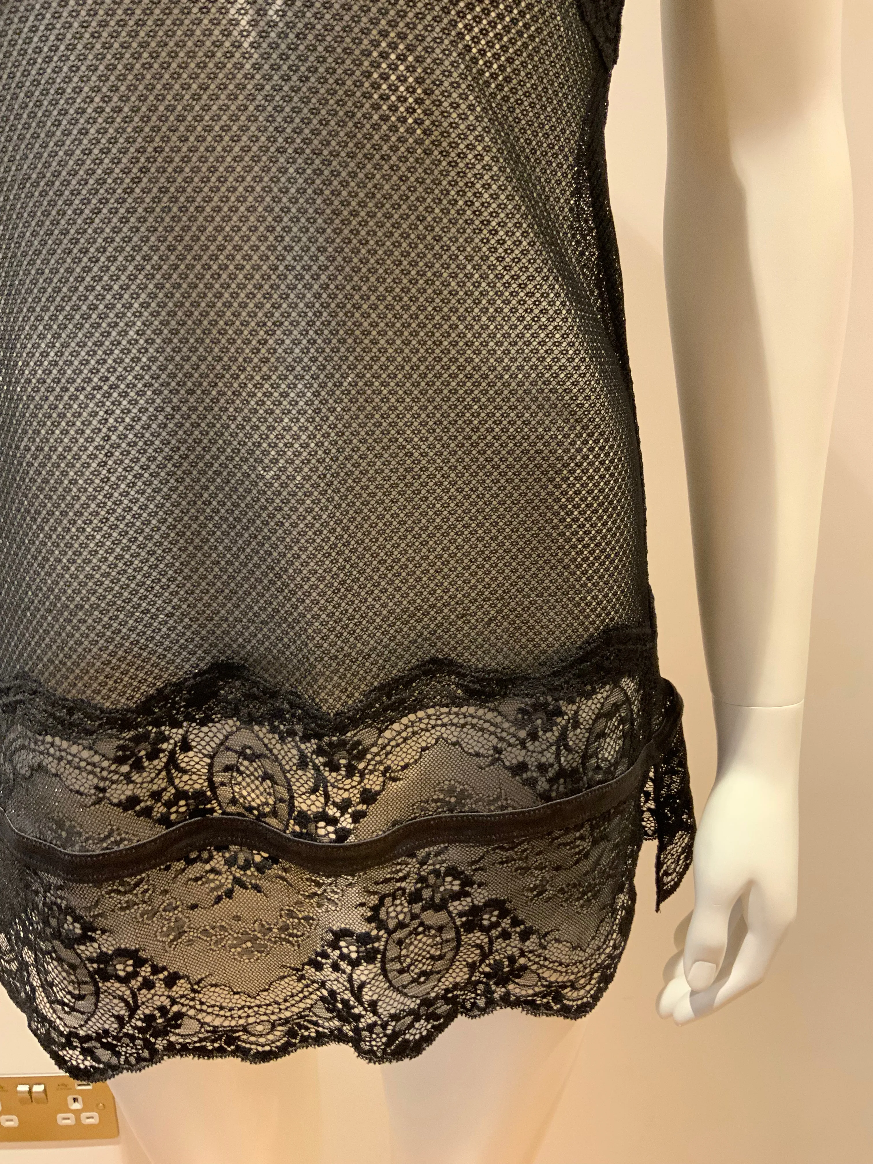 $290 Pleasure State Lace Black Camisole Slip Dress Size S small ladies