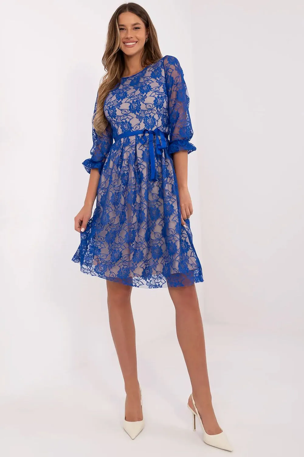 3/4 sleeves evening dress