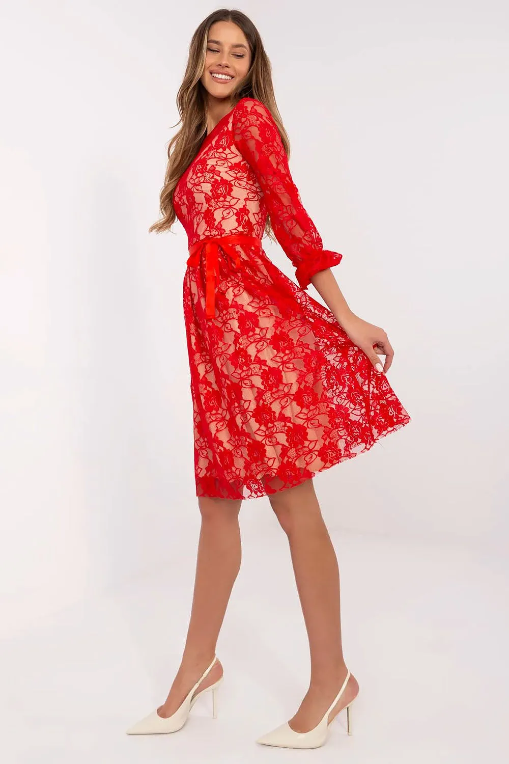 3/4 sleeves evening dress