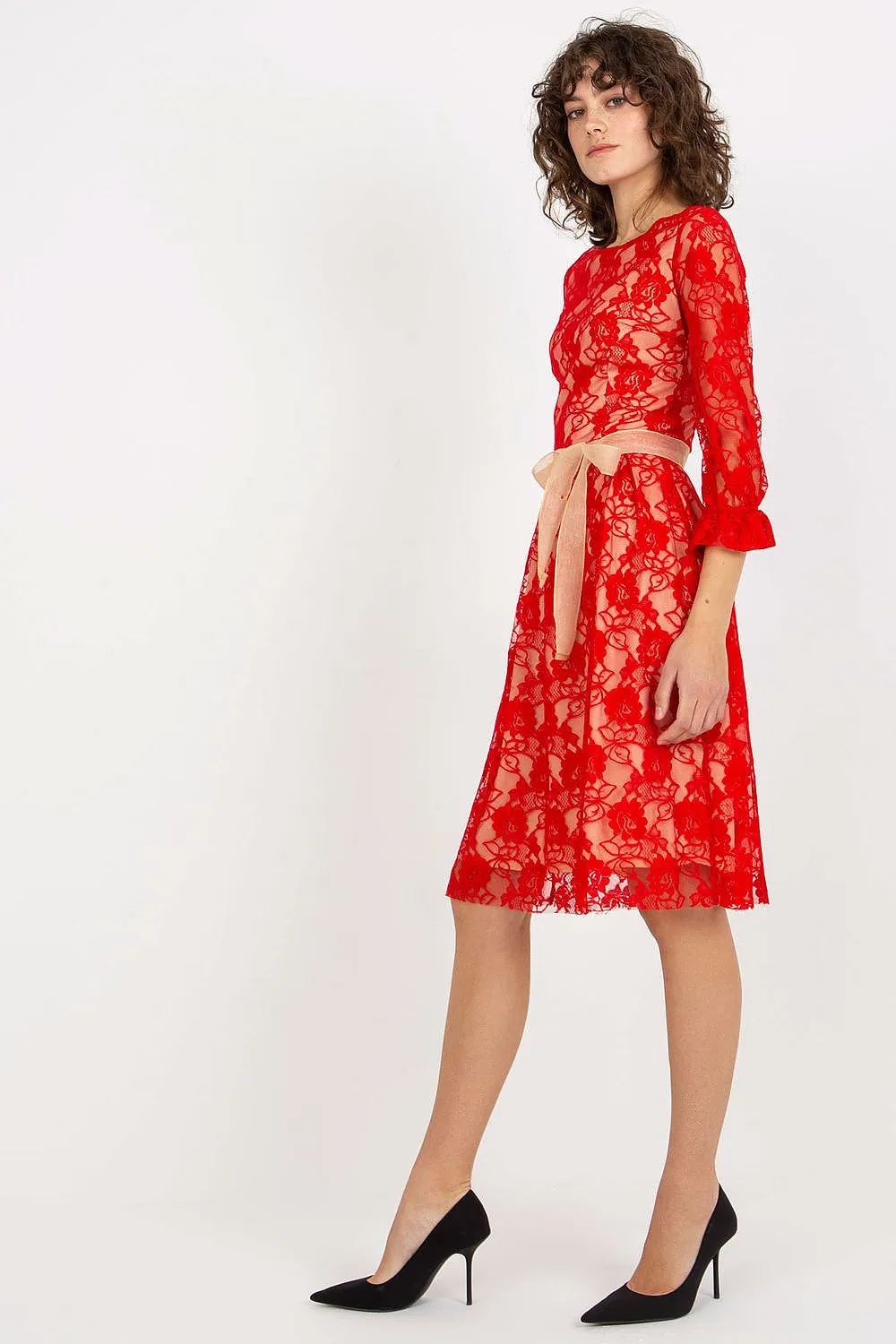 3/4 sleeves evening dress