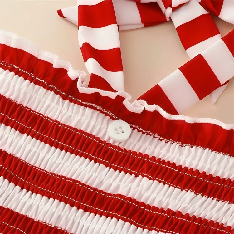 4th of July Halter Neck Toddler Dress
