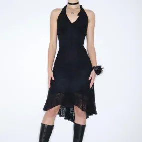 90s BETSEY JOHNSON Black Lace Dress (S)