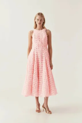 Aje Quintette Backless Midi Dress Pink Size AU 12