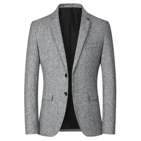 Angelo Ricci™ Fashion Woolen Single-Breasted Office Blazer