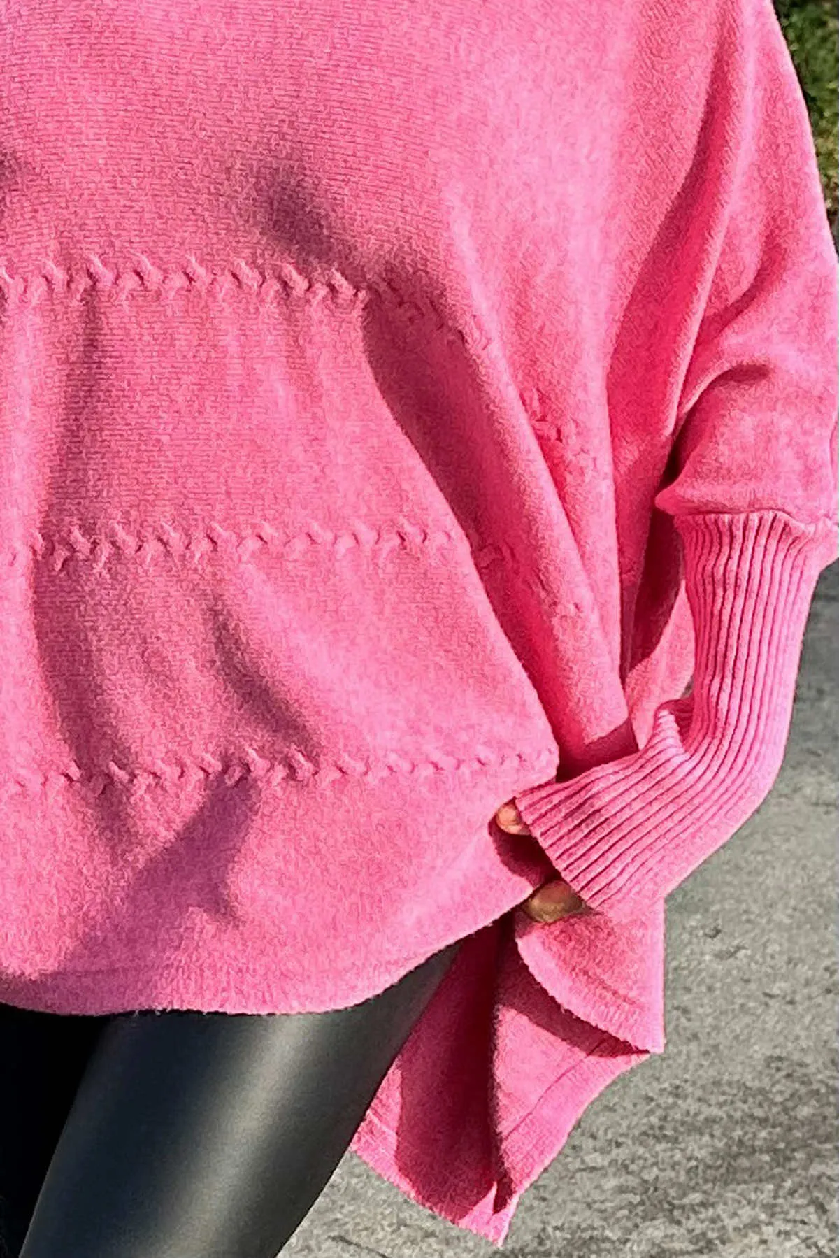 Azure Knitted Jumper Pink