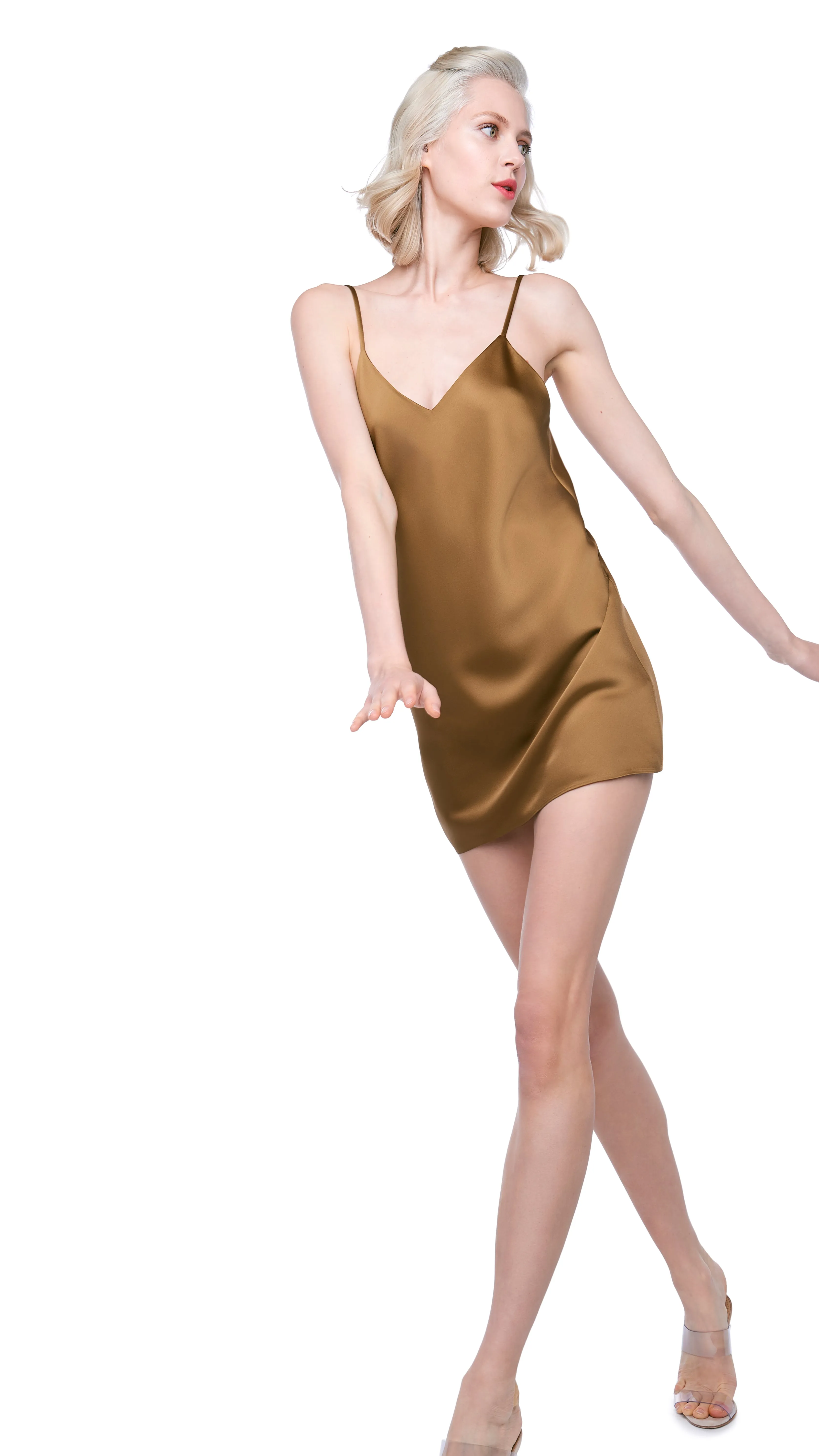 BIAS SLIP MINI DRESS
