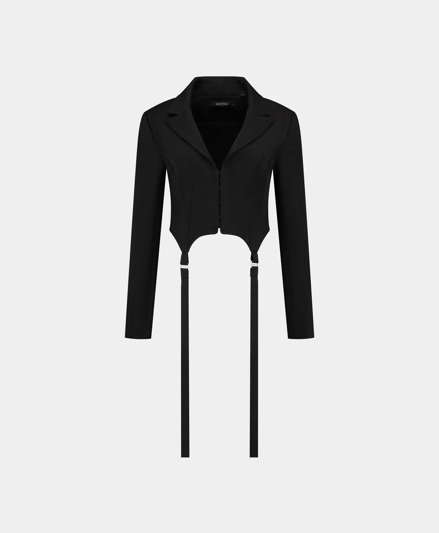 Black Corset Strap Blazer