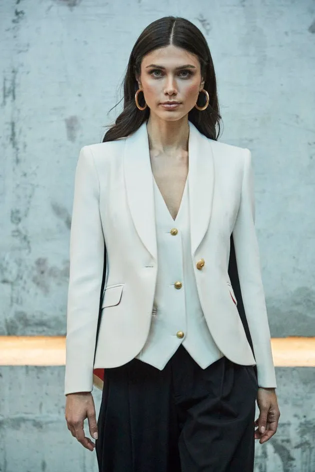 BLAZER BLANCA CON CONTRASTE MADISON