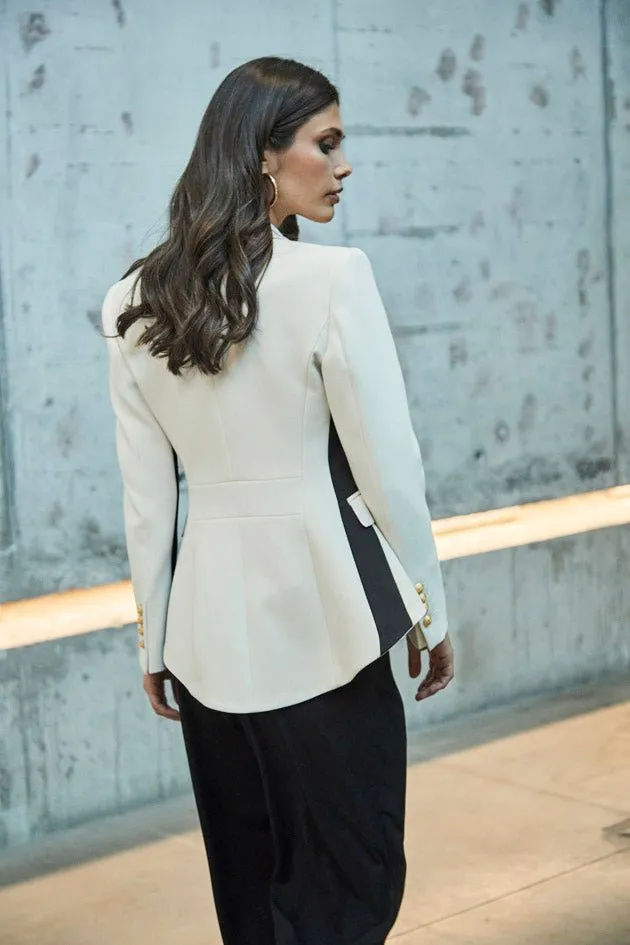 BLAZER BLANCA CON CONTRASTE MADISON