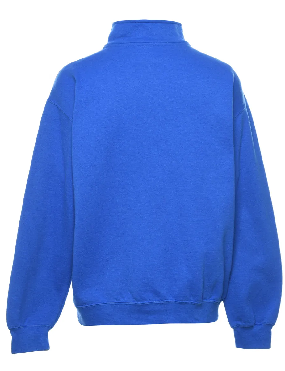 Blue Plain Sweatshirt - M