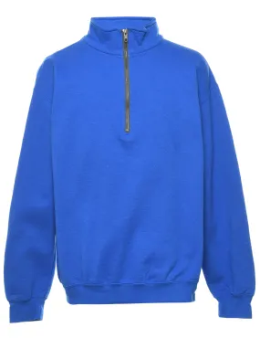 Blue Plain Sweatshirt - M