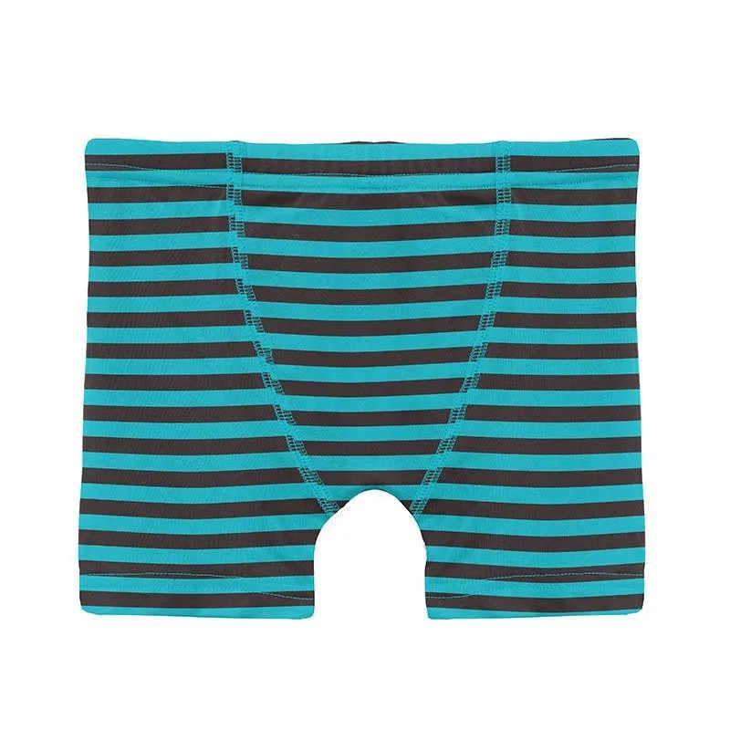 Boy's Print Bamboo Boxer Briefs (Set of 3) - Summer Sky Retro Game Controller, Midnight & Rad Stripe