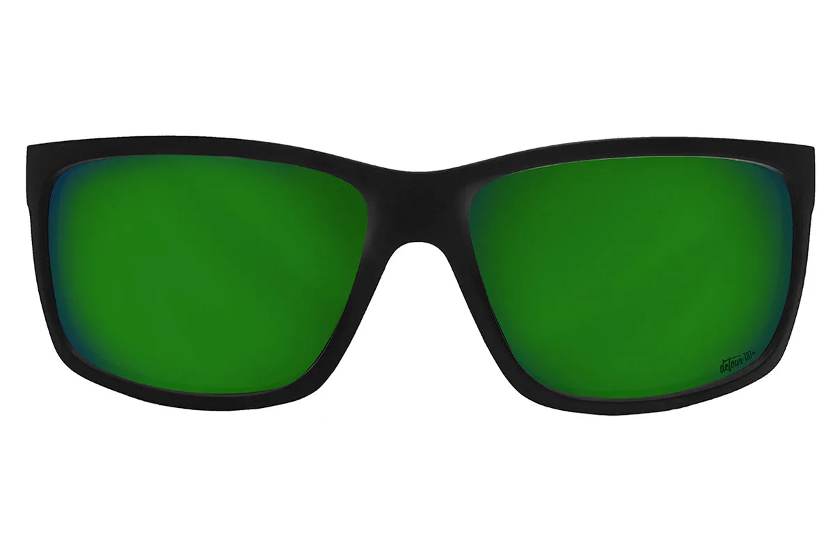 Breach - Matte Black - Green Machine Polarized ANSI Z87 