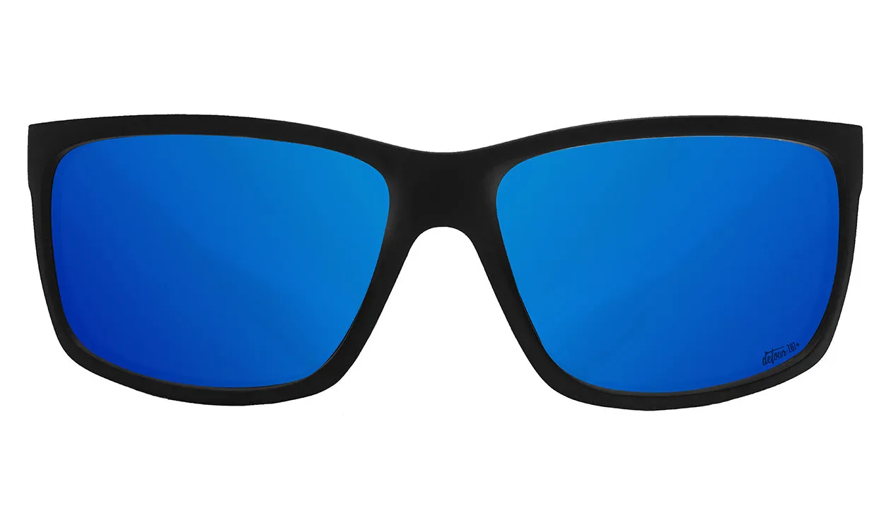 Breach XL - Matte Black - Deep Blue Polarized ANSI Z87 