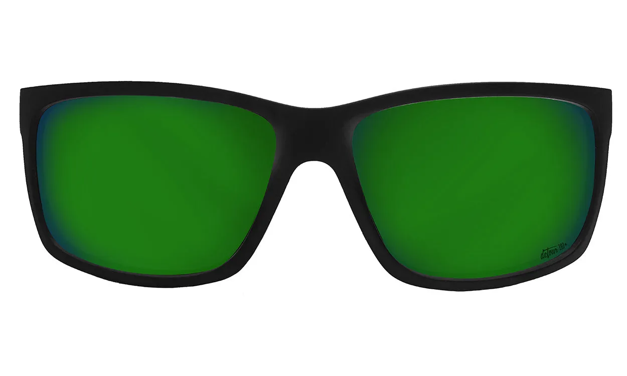 Breach XL - Matte Black - Green Machine Polarized ANSI Z87 