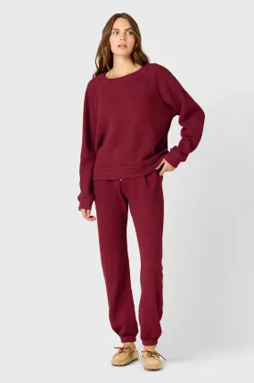 BRENTWOOD SWEATSHIRT IN RUBY BOUCLÉ