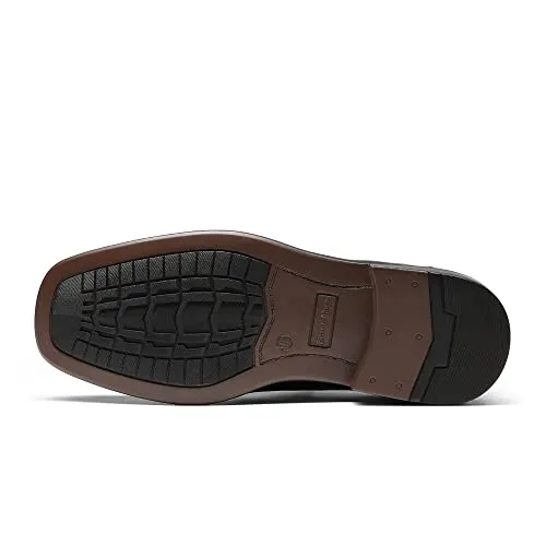 Bruno Marc Men's Goldman-02 Black Slip on Leather Lined Square Toe Dress Loafers Shoes for Casual Weekend Formal Work - 10.5 M US
