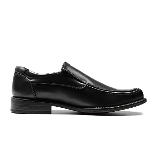 Bruno Marc Men's Goldman-02 Black Slip on Leather Lined Square Toe Dress Loafers Shoes for Casual Weekend Formal Work - 10.5 M US