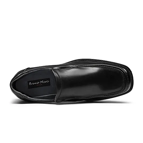 Bruno Marc Men's Goldman-02 Black Slip on Leather Lined Square Toe Dress Loafers Shoes for Casual Weekend Formal Work - 10.5 M US