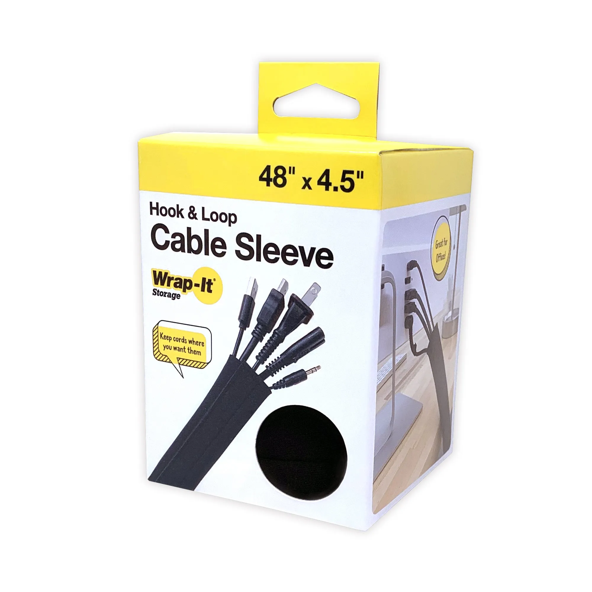Cable Sleeve - Hook and Loop Closure - 48-in.