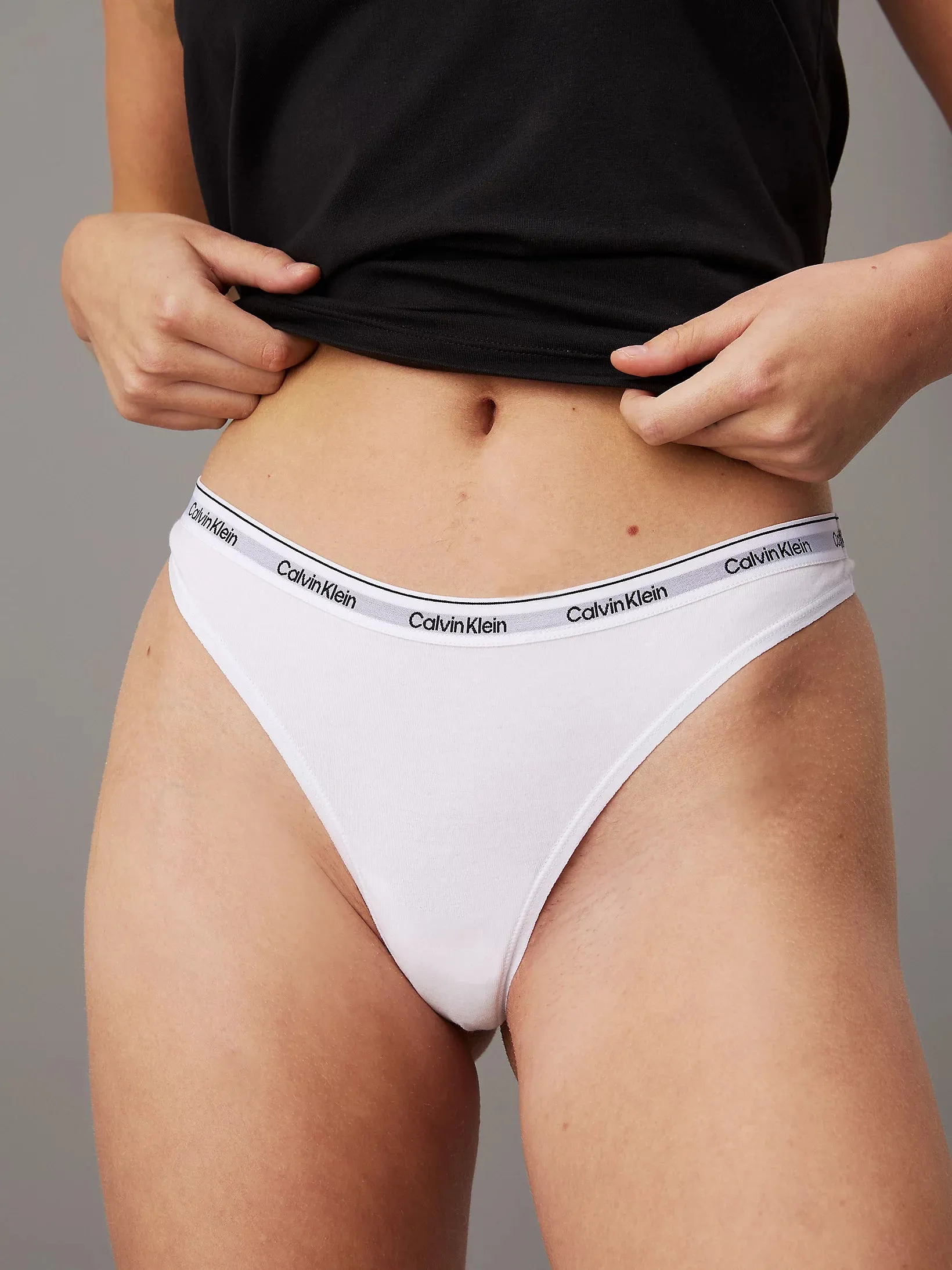 Calvin Klein MODERN LOGO Womens 3 Pack Thongs Multicoloured