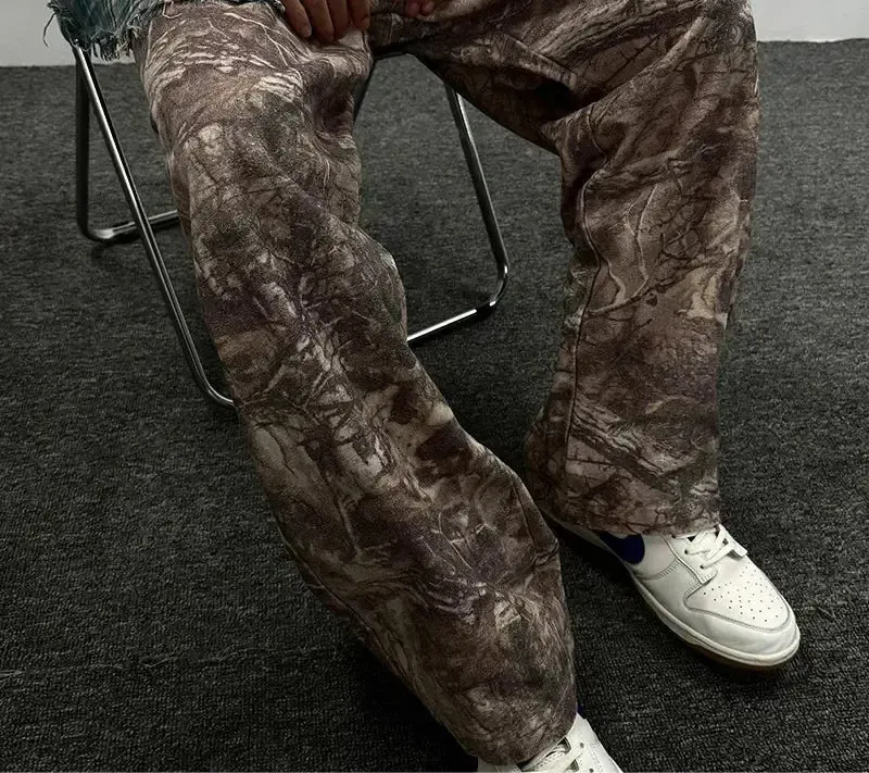 Camouflage Washed Vintage Loose Sweatpant