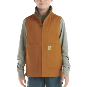 Carhartt Boys' Canvas Sherpa Lined Vest