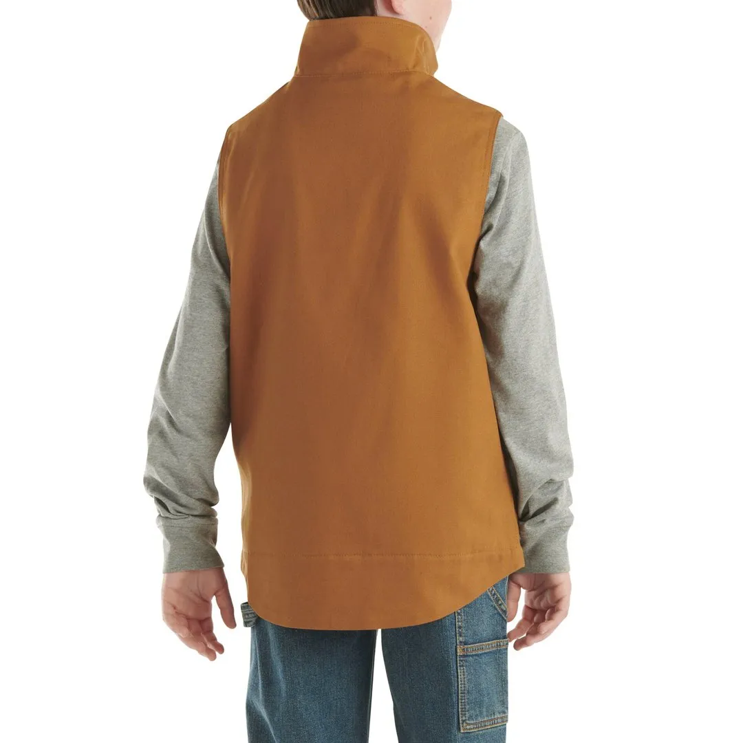 Carhartt Boys' Canvas Sherpa Lined Vest