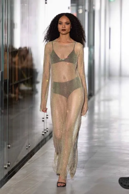 CARTER GLITTER DRESS FISHNET