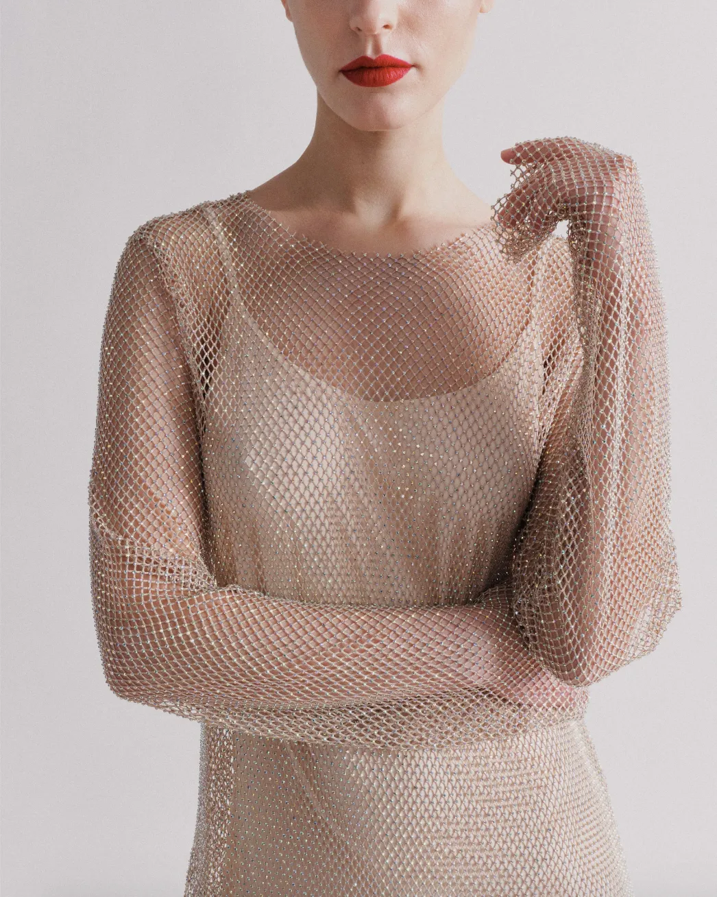 CARTER GLITTER DRESS FISHNET