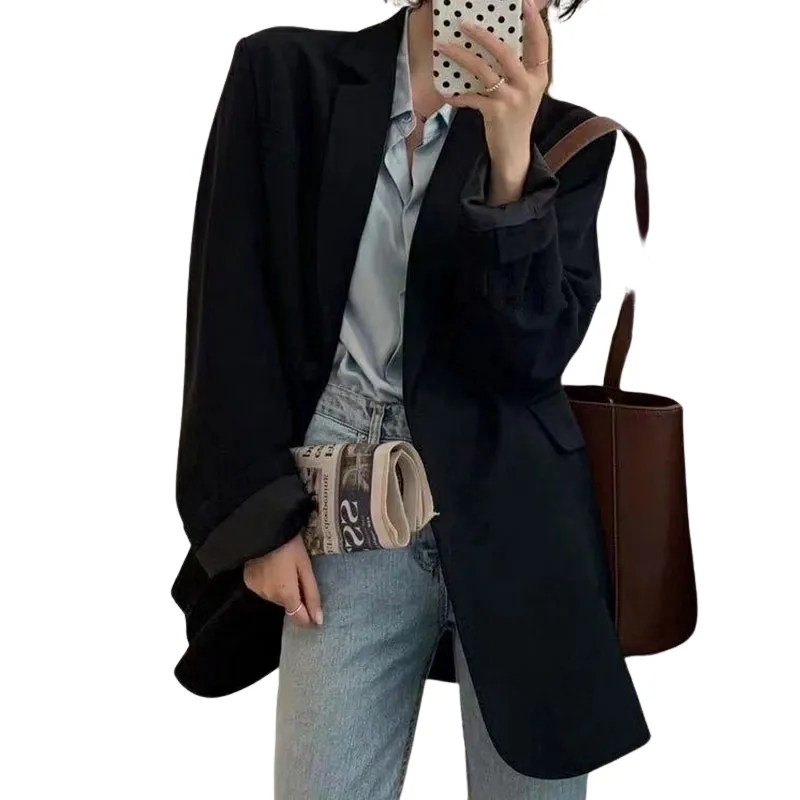 Casual Notched Collar Blazer