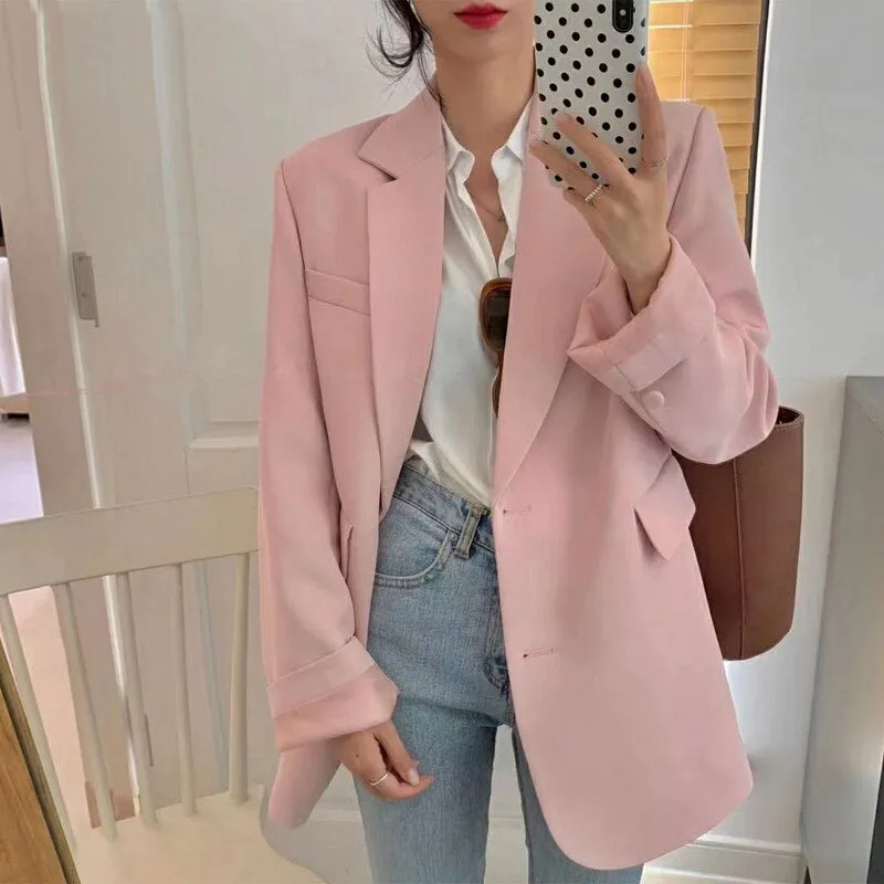 Casual Notched Collar Blazer