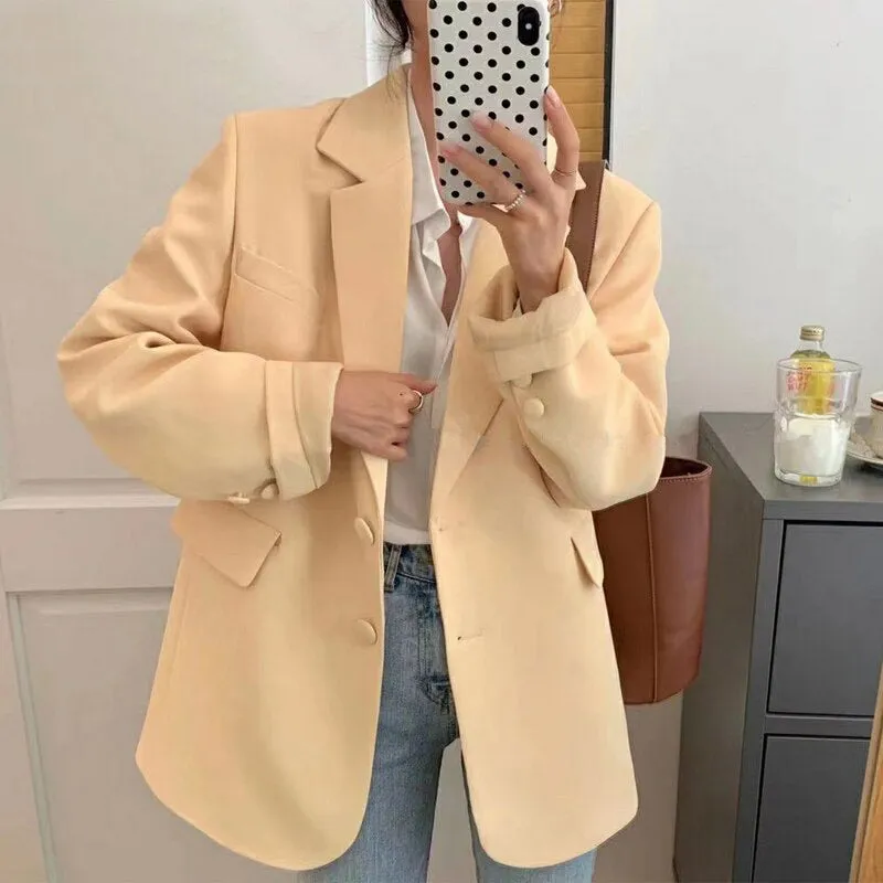 Casual Notched Collar Blazer