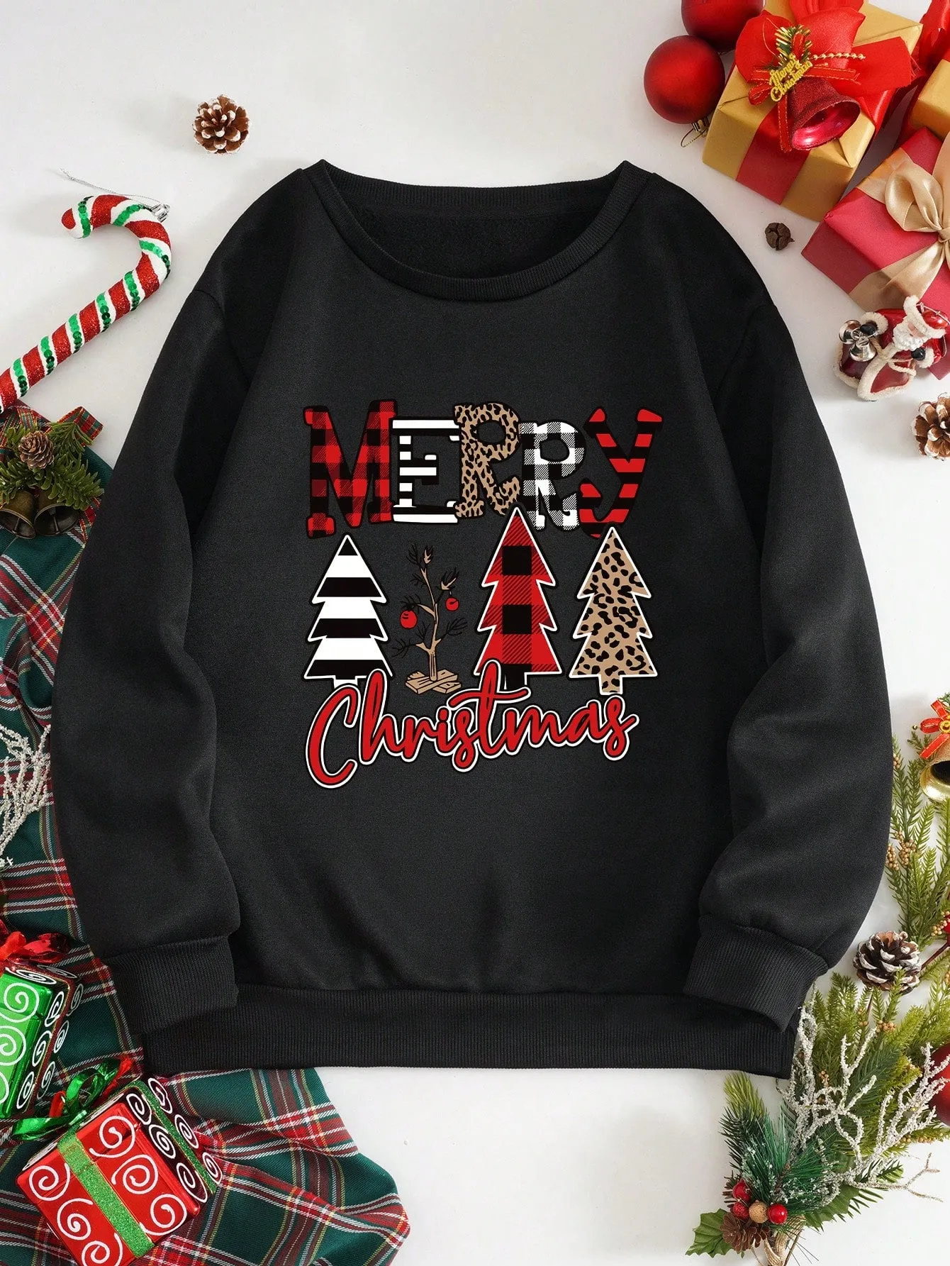 Christmas vacation sweatshirt|Unity Christmas Print Thermal Lined Sweatshirt