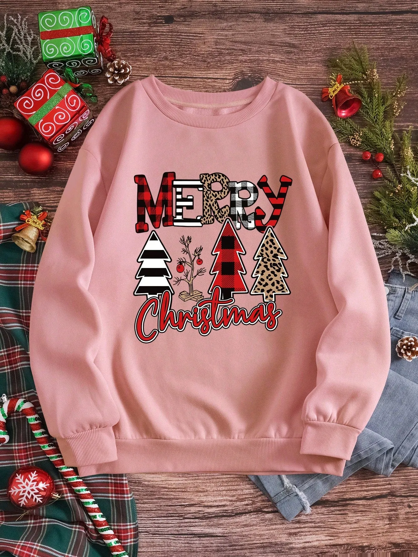Christmas vacation sweatshirt|Unity Christmas Print Thermal Lined Sweatshirt